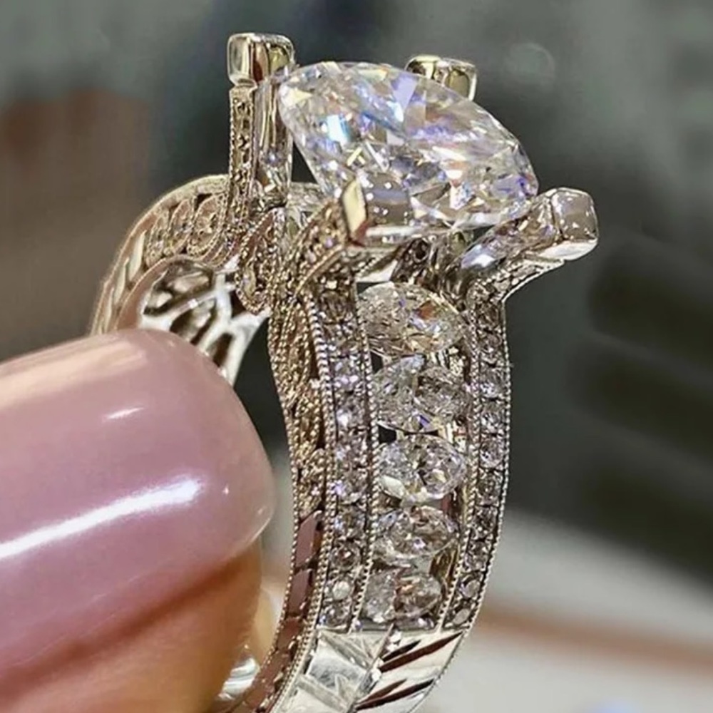 Silver Engagement Ring